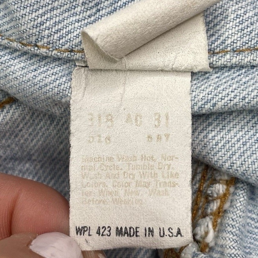 Levi Denim Trucker Jacket Mens 40 Light Blue Vintage Made in‎ USA 70506-0214 - Picture 4 of 9